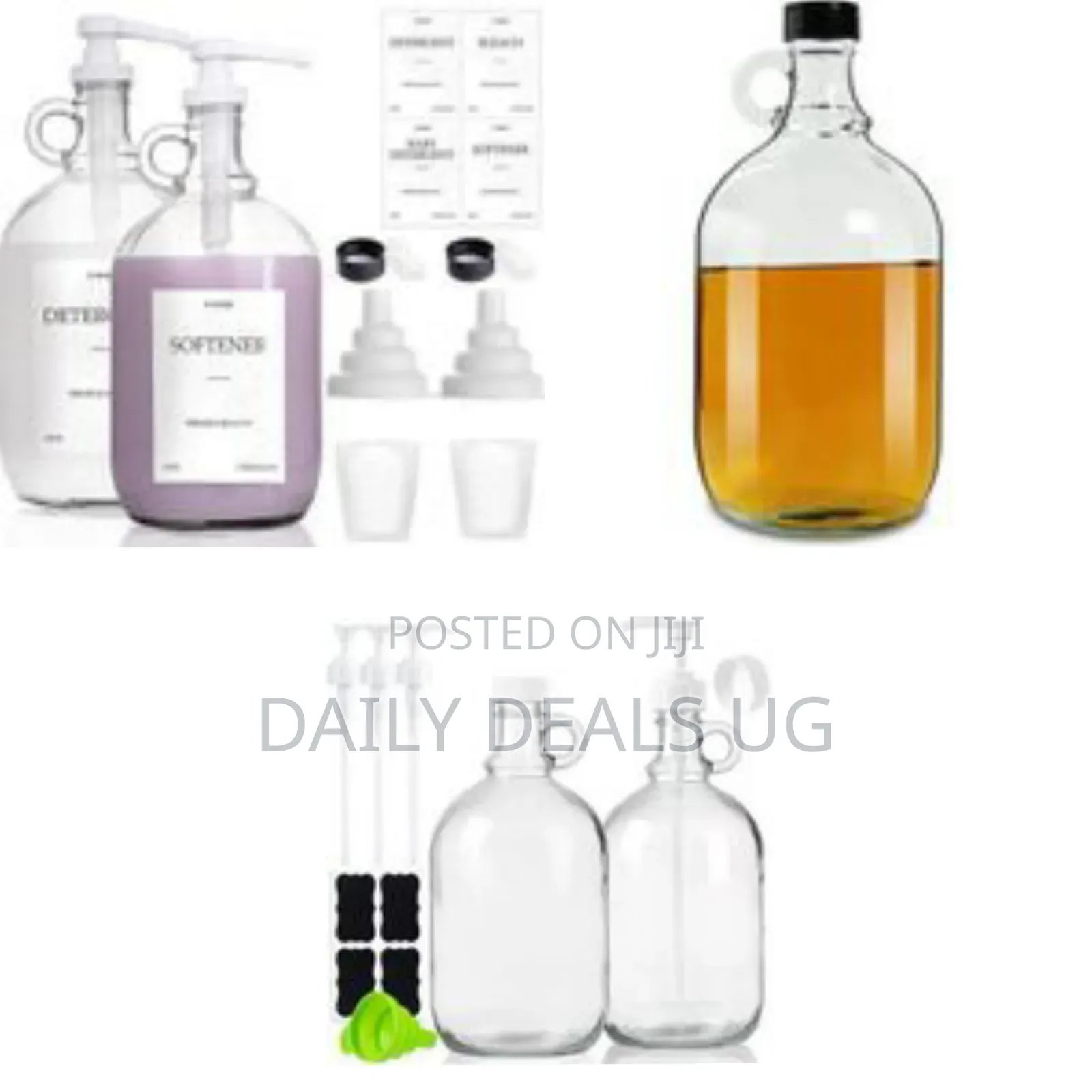 Versatile Glass Growler / Fermentation Jug With Finger Loop-Multicolor