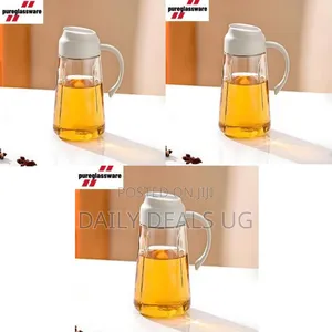 Elegant Glass Oil Dispenser / Serving Pitcher With Automatic Lid