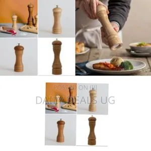 Classic Wooden Spice Grinder With Adjustable Ceramic Core - Multicolor