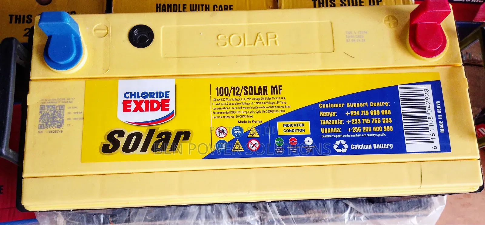 100ah Chloride Exide Mf Solar Battery