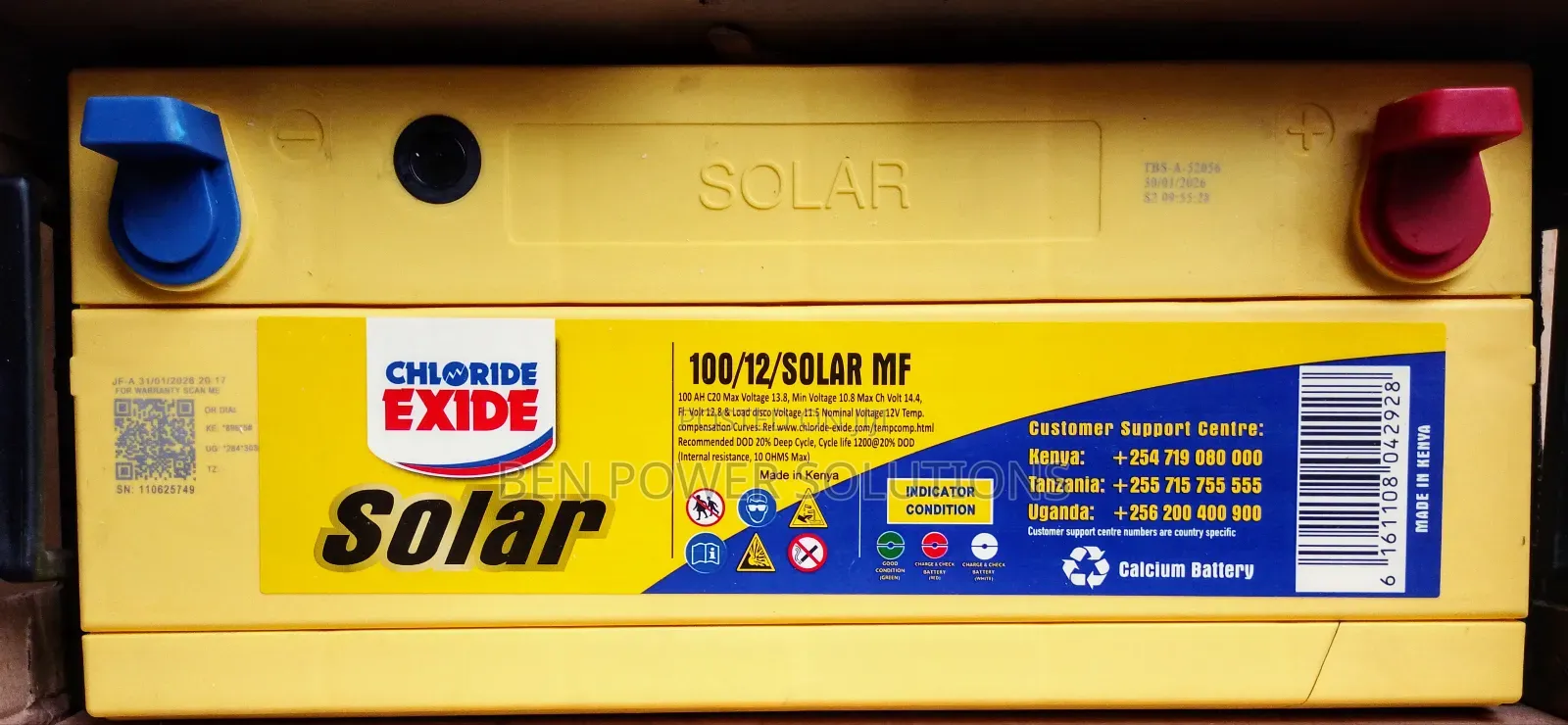 100ah Maintenance Free Mf Chloride Exide Battery Battery