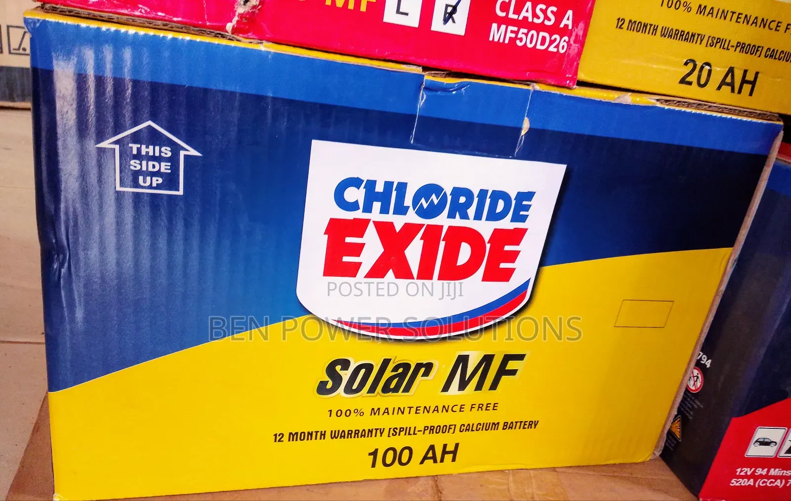 100ah Maintenance Free Mf Chloride Exide Battery Battery