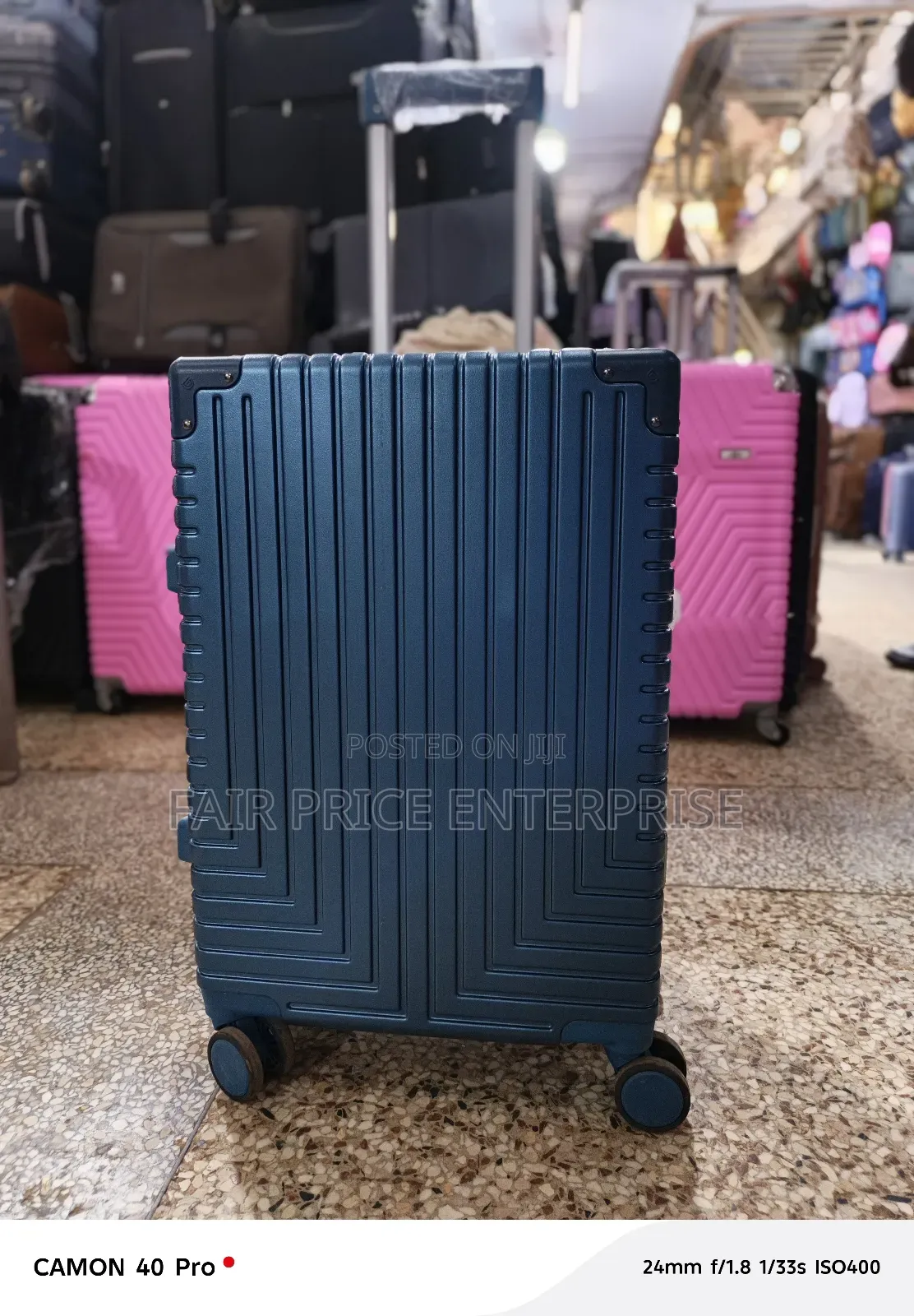 Original Noble Aluminum Plastic Suitcase. Extra Large Size