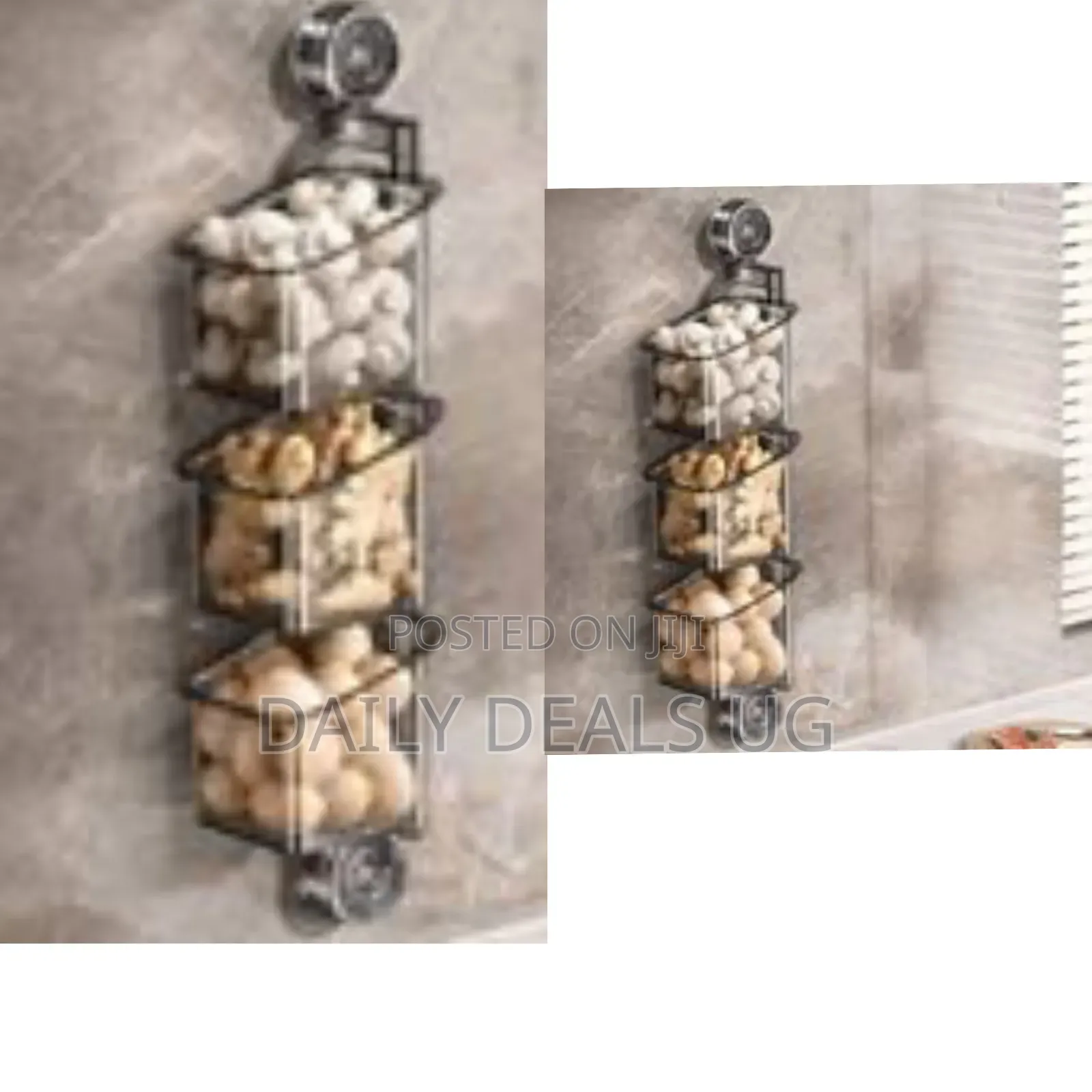 3-Tier Wall-Mounted Rotating Kitchen Storage Basket