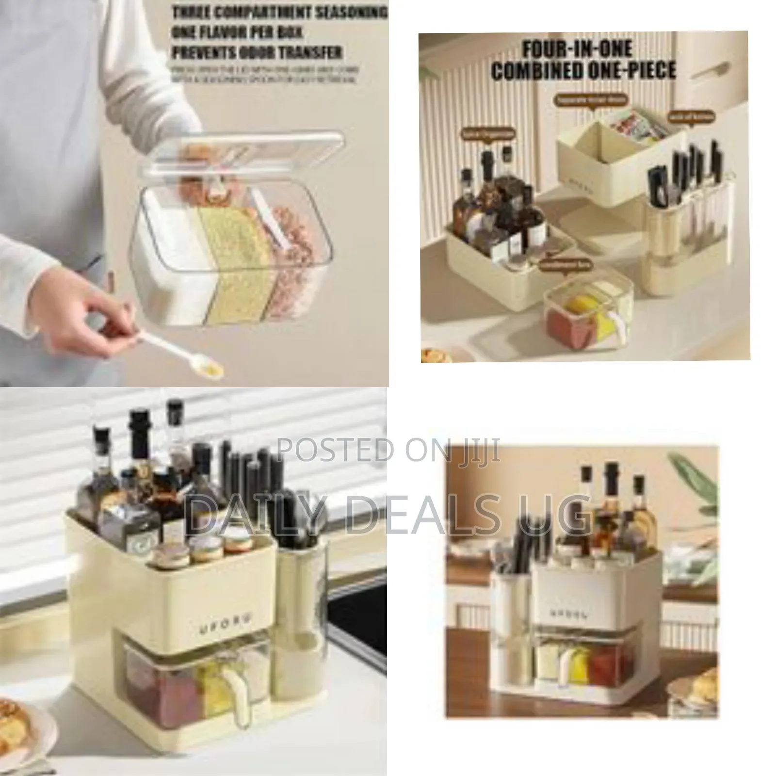 Multifunctional Countertop Kitchen Organizer and Spice Storage