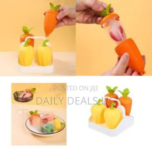 Novelty Vegetable-Shaped Storage Containers With Caddy - Multicolor