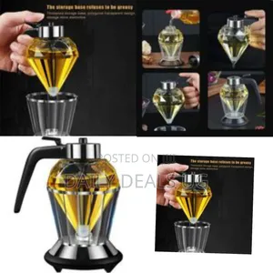 Elegant Faceted Liquid Dispenser / Oil Cruet - Clear
