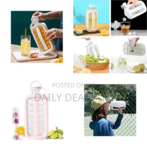 2-in-1 Portable Ice Ball Maker Bottle and Dispenser - Multicolor