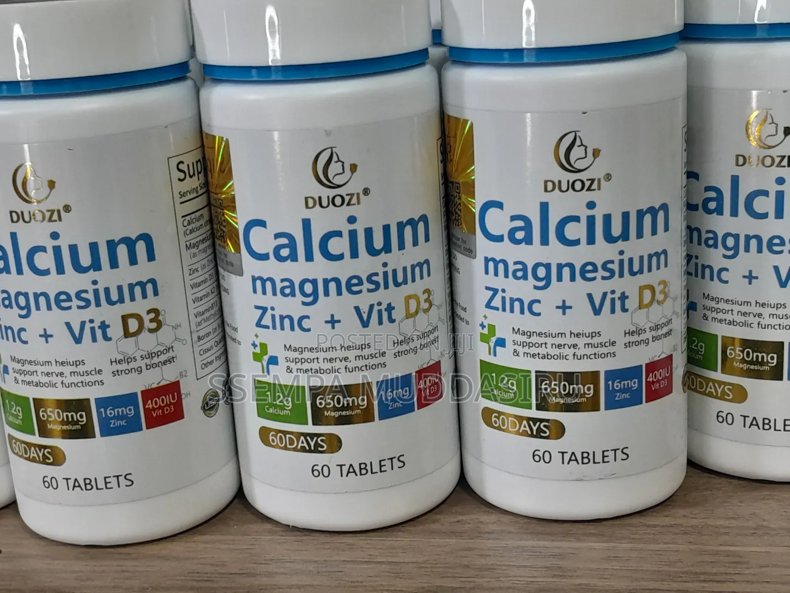 Calcium,Magnesium,Zinc +Vit D3 by Douzi 60 Tablets