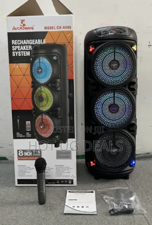 Rechargeable Speaker System With Bluetooth, Remote Control With Mic