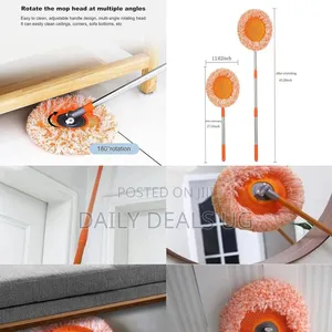 360° Rotatable Adjustable Cleaning Mop, Extendable Wall Cleaning Mop