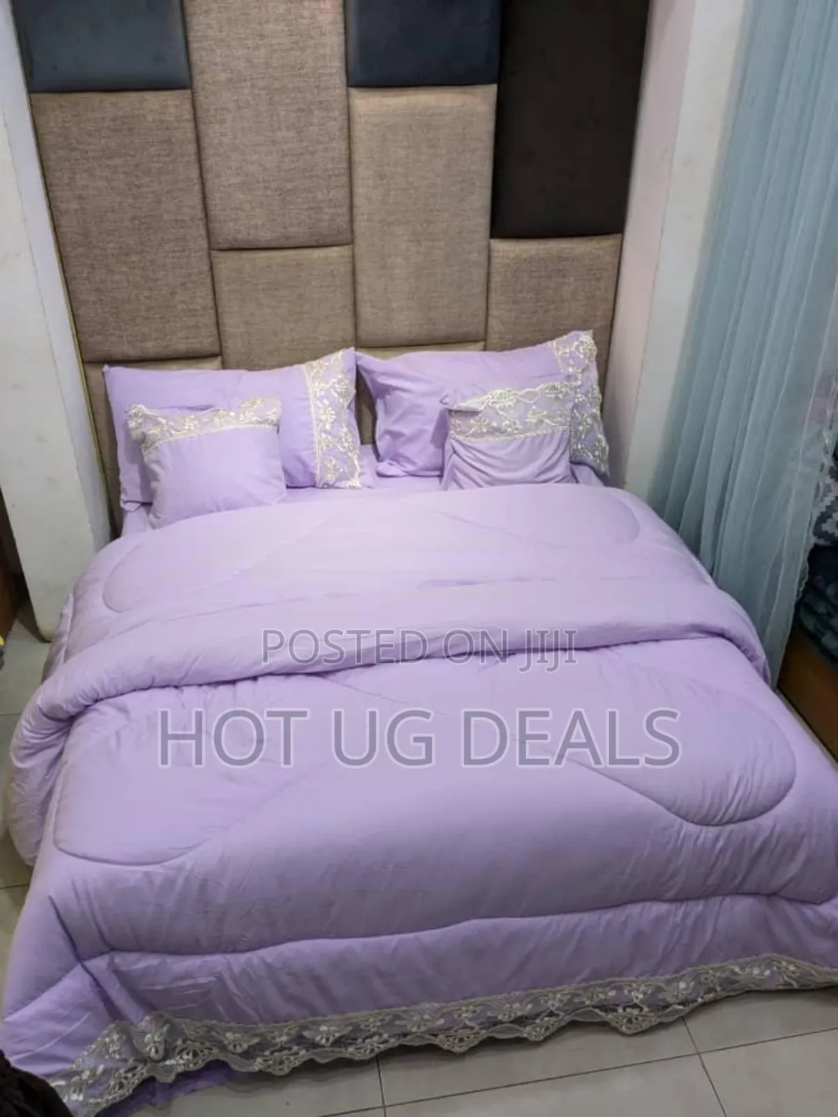 6pcs 6x6 Kingsize Lace Duvet With 1bedsheet, 2 Pillowcases 2 Cushions