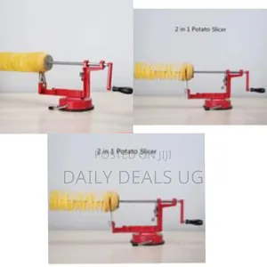 Manual 2-in-1 Spiral French Fry Potato Slicer - Multicolor