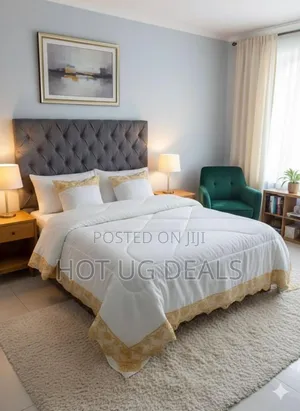 6pcs 5x6 Kingsize Lace Duvet With 1bedsheet, 2 Pillowcases 2 Cushions