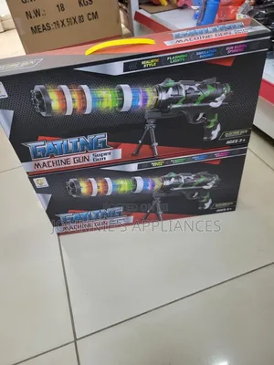 Kids Electric Gatling Toy Gun With Flashing Lights Sound Effects