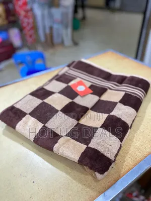 Large Size Striped Cotton Velvet Towel (90×170cm)- Multicolor