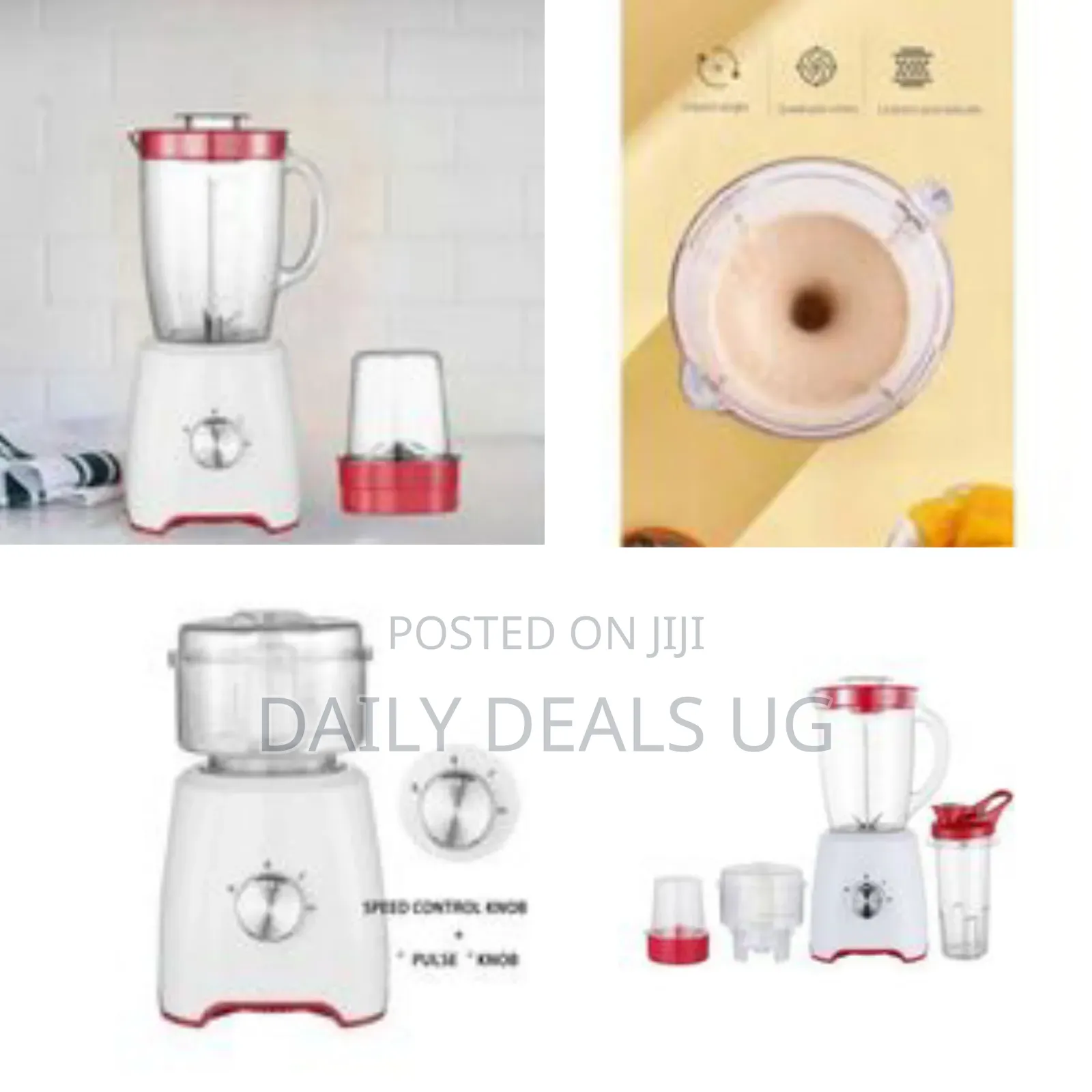Multi-Function Kitchen Blender and Grinder Set - Multicolor
