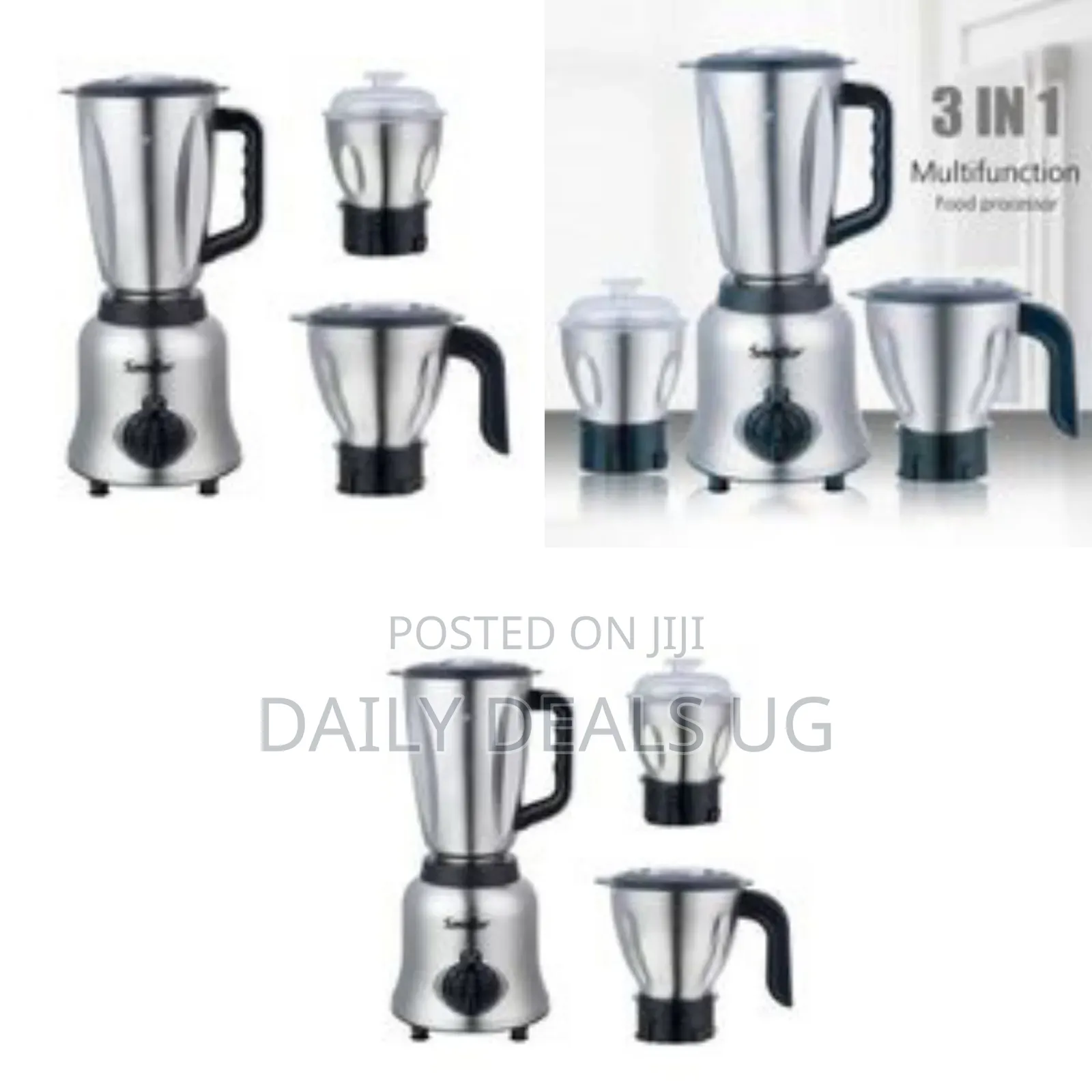 Professional Stainless Steel Multi-Jar Blender Set - Multicolor