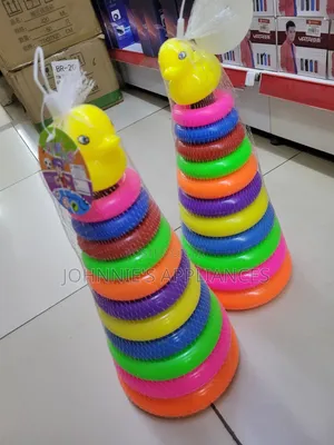 Colorful Duck Stacking Ring Toy for Kids – Educational Rainbow Tower