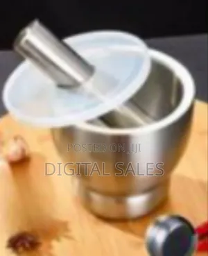 Stainless Steel Mortar and Pestle Set With Lid