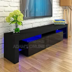 Black Led Lights Tv Stand
