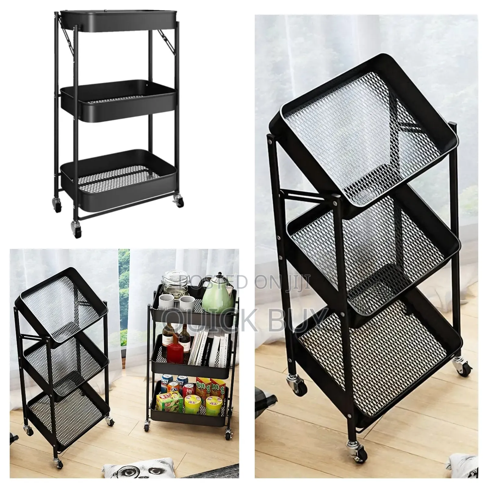 3-tier Rolling Utility Carts.