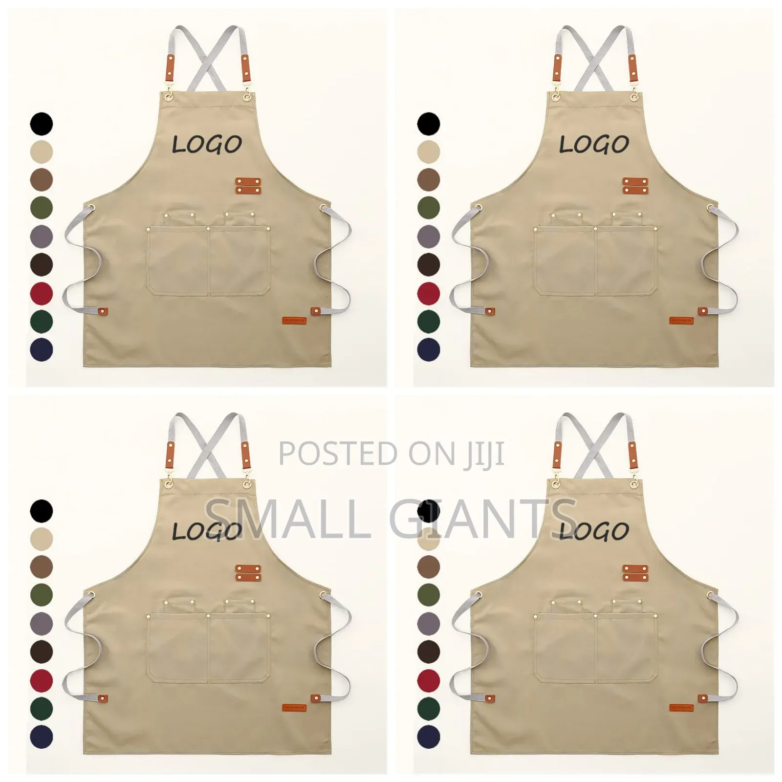 Customizable Canvas Apron With Pockets