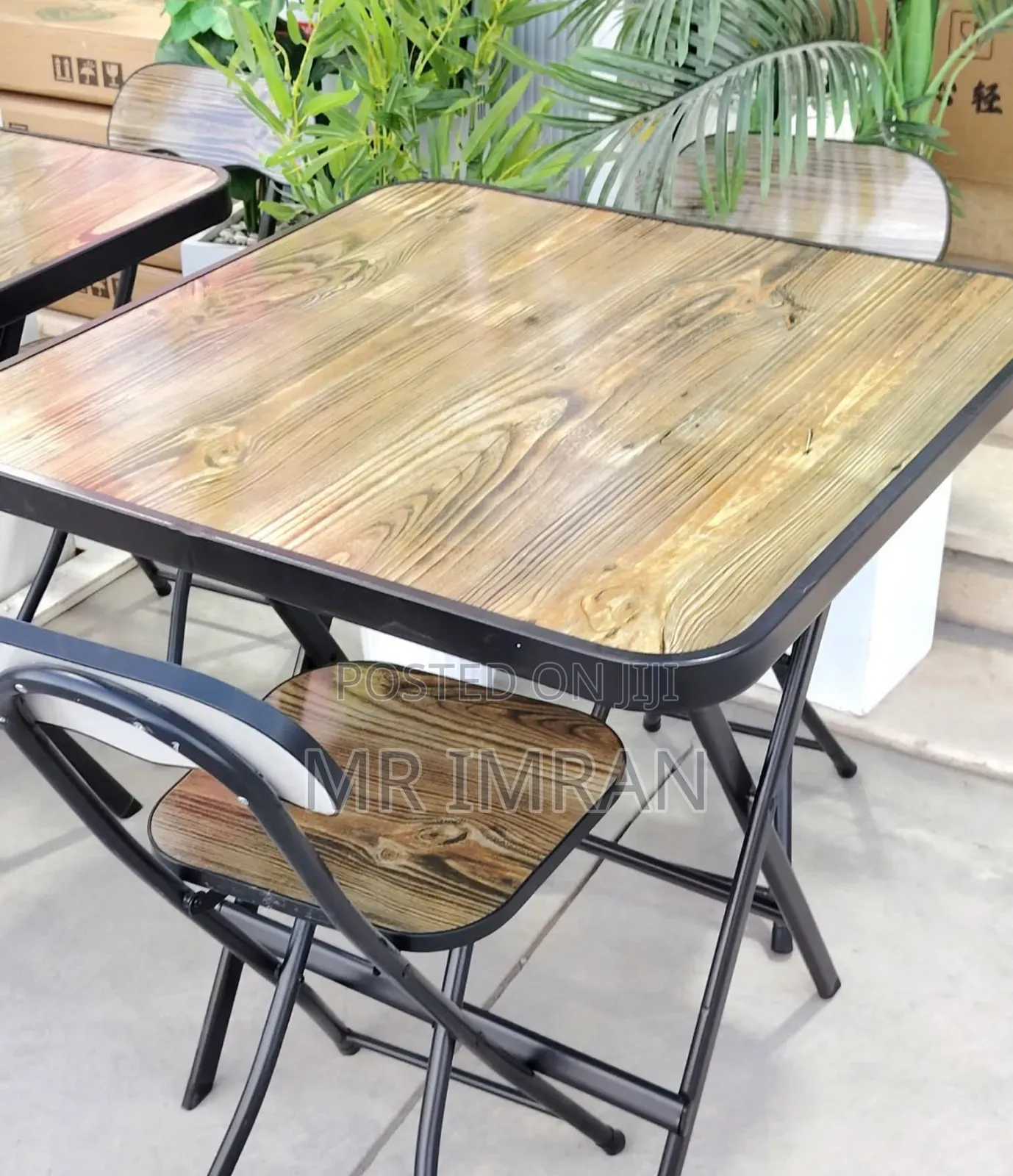 Portable Square Folding Table and Chair