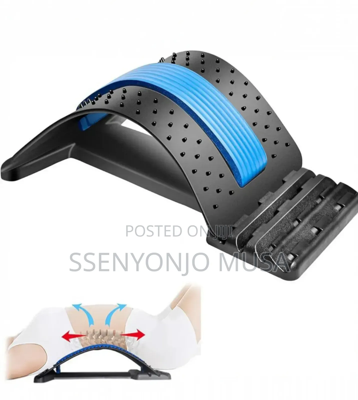 Lumbar Back Stretcher Massager –Spinal Curve Back Pain Relief Device