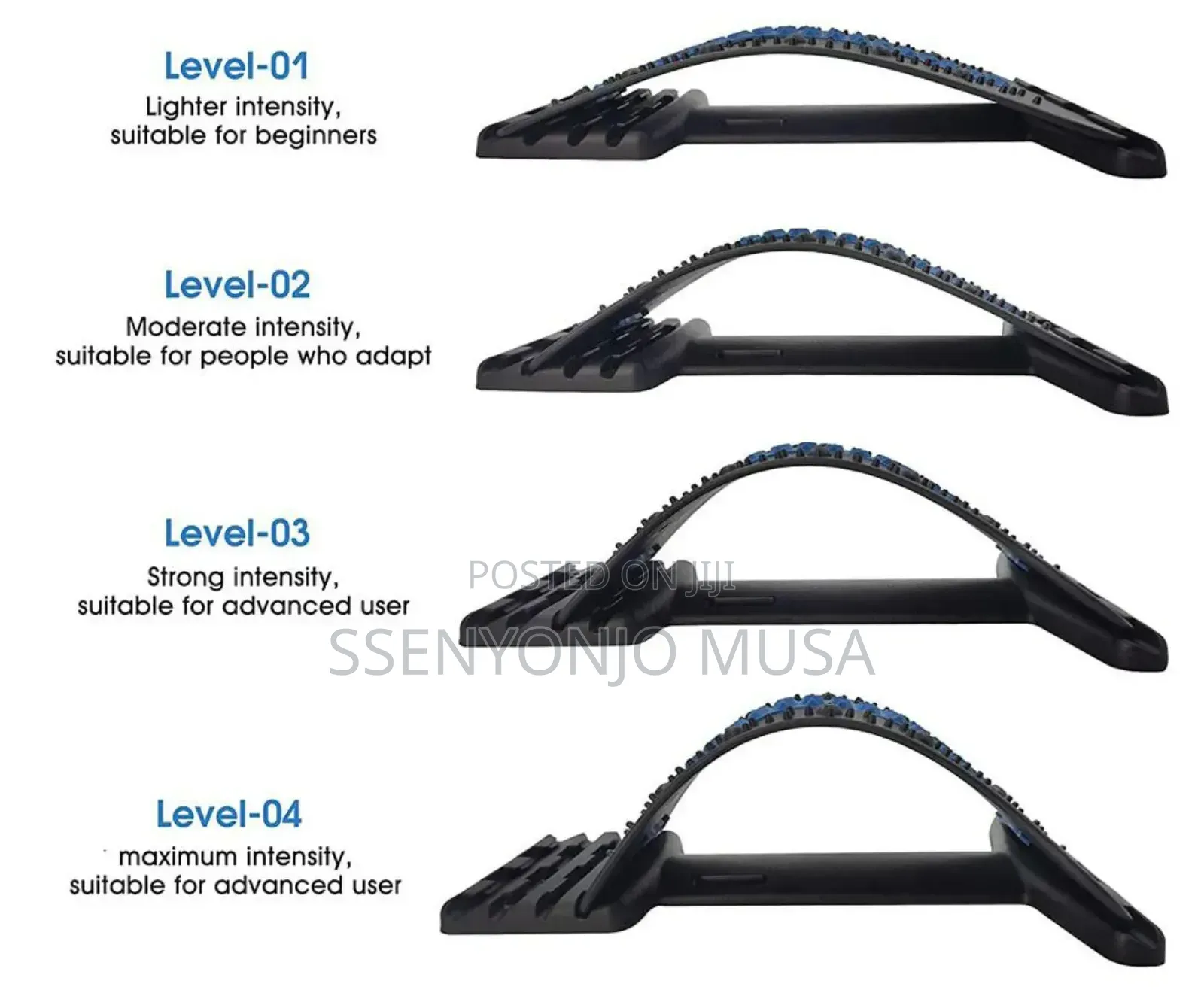 Lumbar Back Stretcher Massager –Spinal Curve Back Pain Relief Device