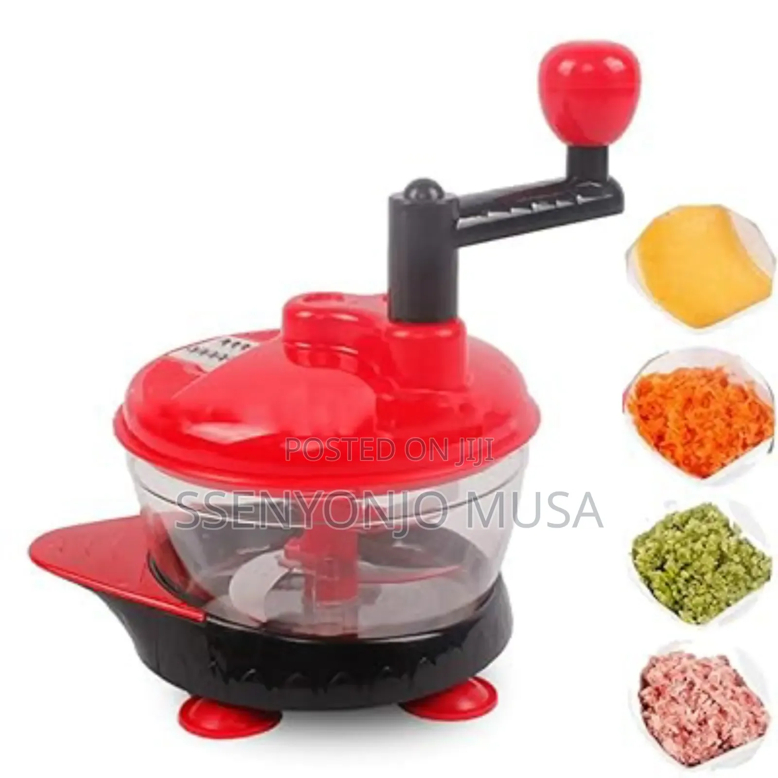 Manual Food Processor | Hand Operated Crank Chopper Blender