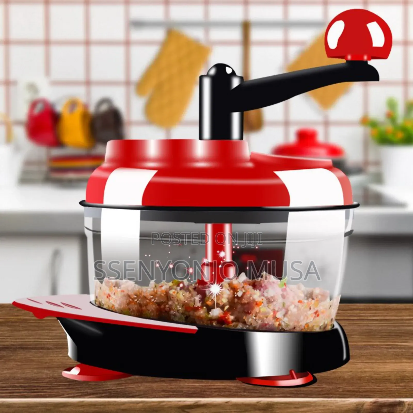 Manual Food Processor | Hand Operated Crank Chopper Blender