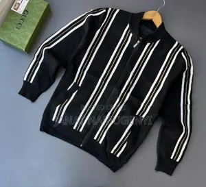 Black and White Zipped Sweater