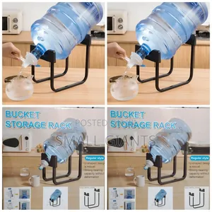 Metallic Water Bottle Rack and Tap