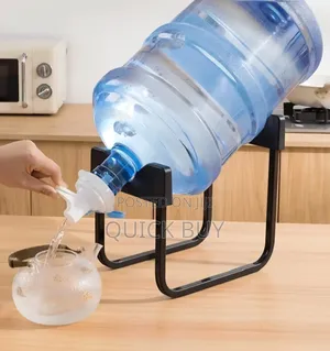 Metallic Water Bottle Rack and Tap