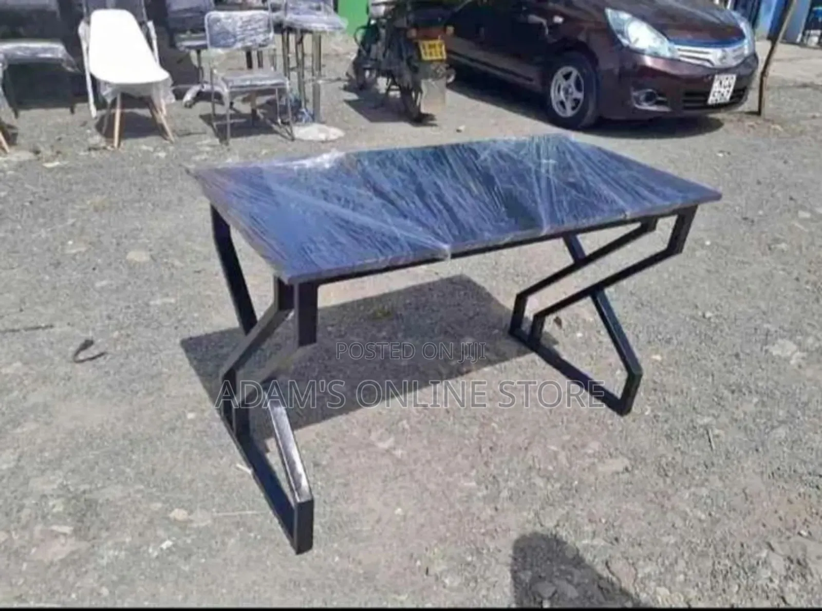 Metallic Office Table Desk in Black Colour