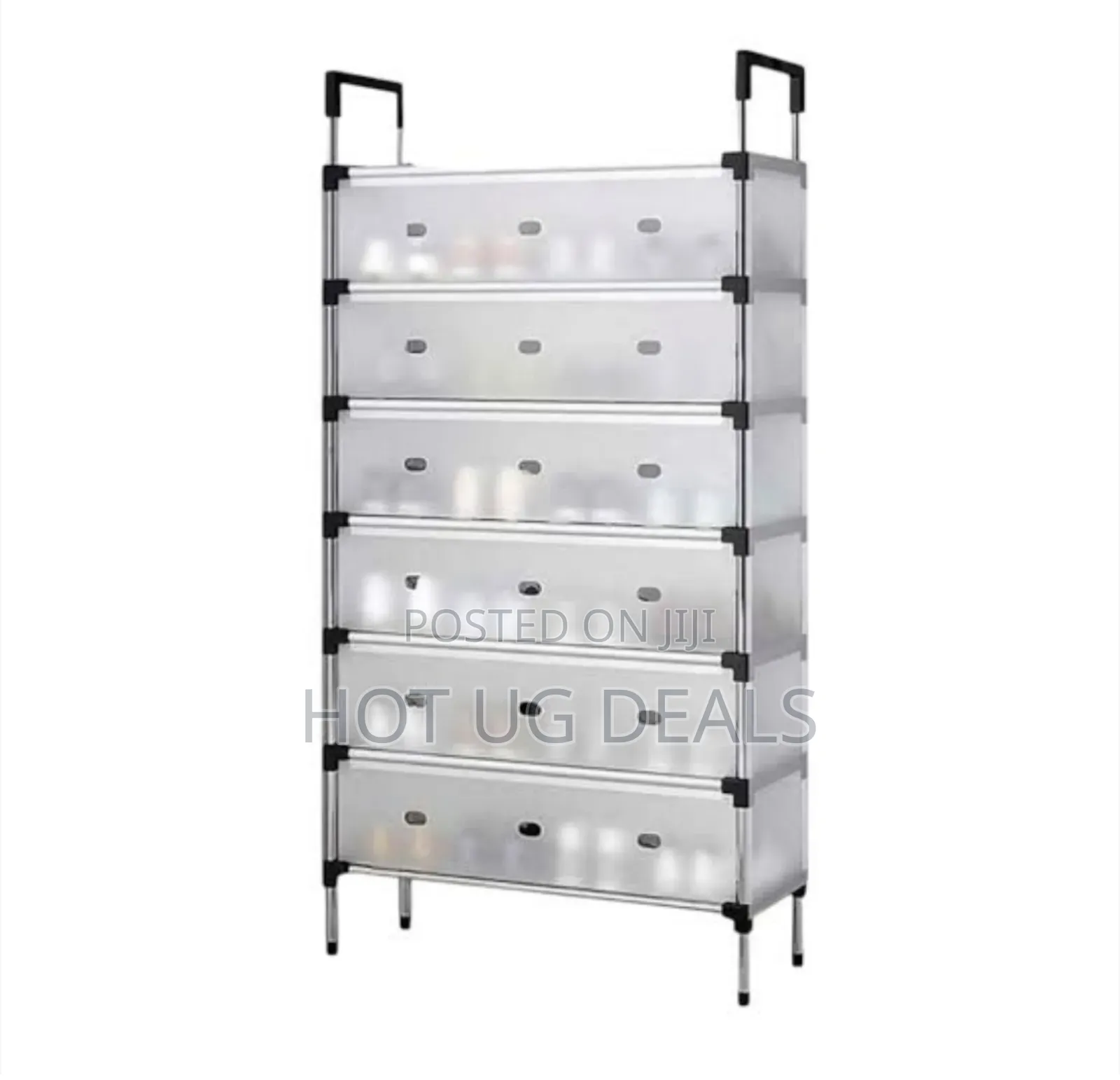 7 Layer  Shoe Rack Organizer With A Protective Covering.