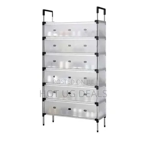 7 Layer  Shoe Rack Organizer With A Protective Covering.