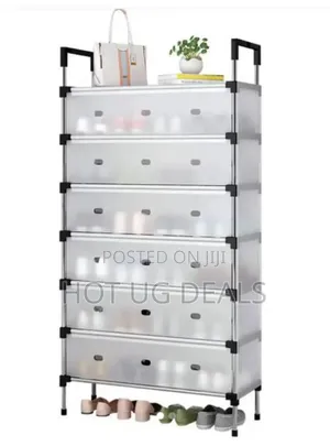 7 Layer  Shoe Rack Organizer With A Protective Covering.