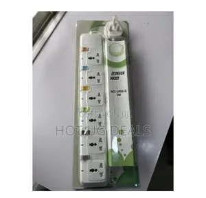 G & T 6 Way Universal Heavy Duty Extension Cable - White
