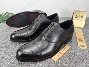 Original Black Leather Renato Castello Men’S Formal Oxford Shoes