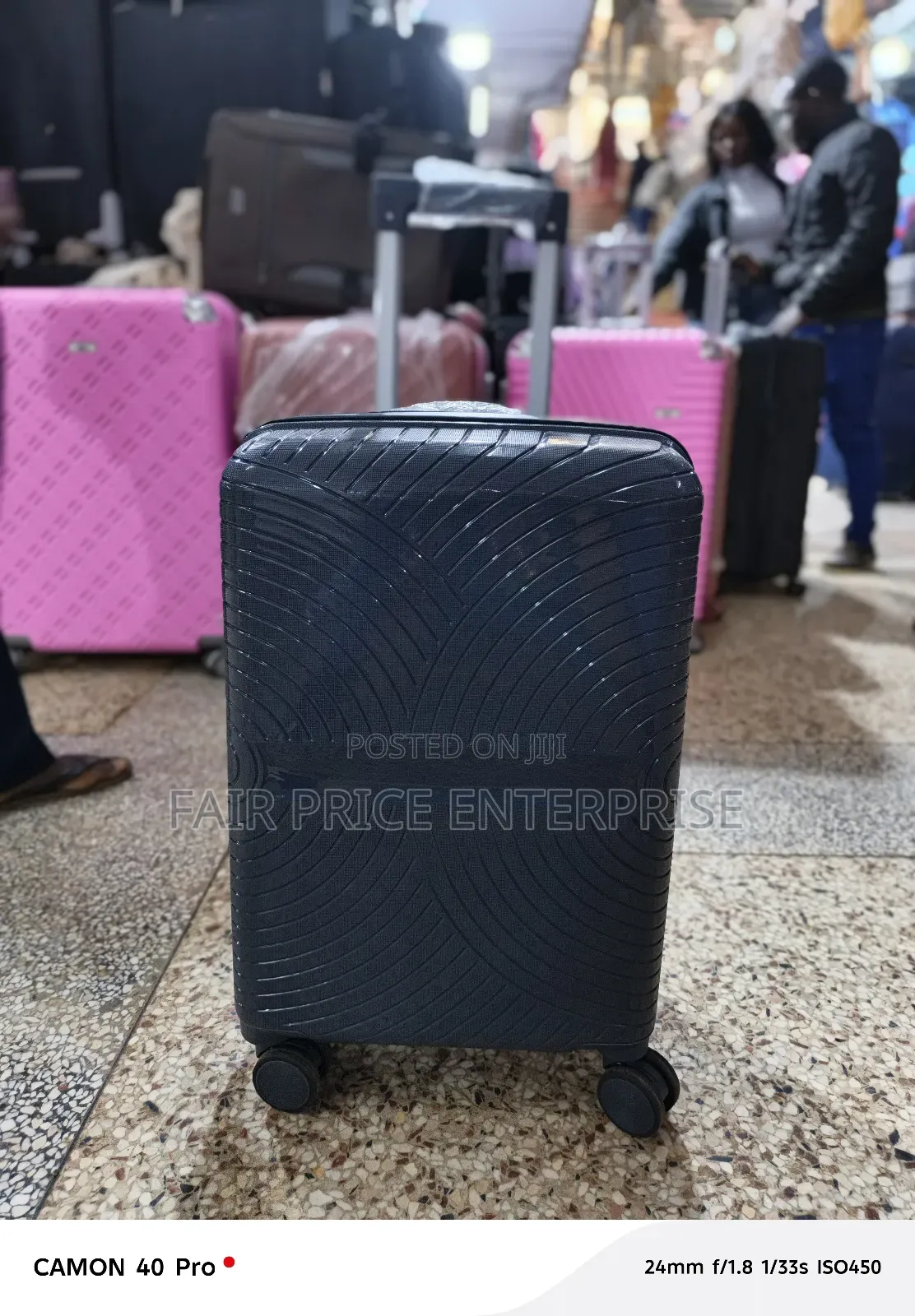 Pure Rubber Plastic Suitcase. Medium Size. Blue Color