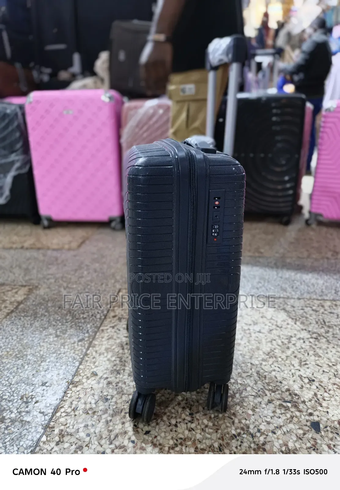 Pure Rubber Plastic Suitcase. Medium Size. Blue Color
