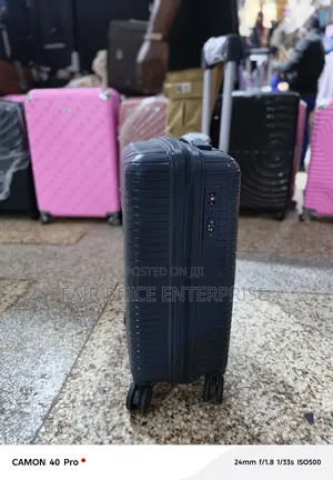 Pure Rubber Plastic Suitcase. Medium Size. Blue Color