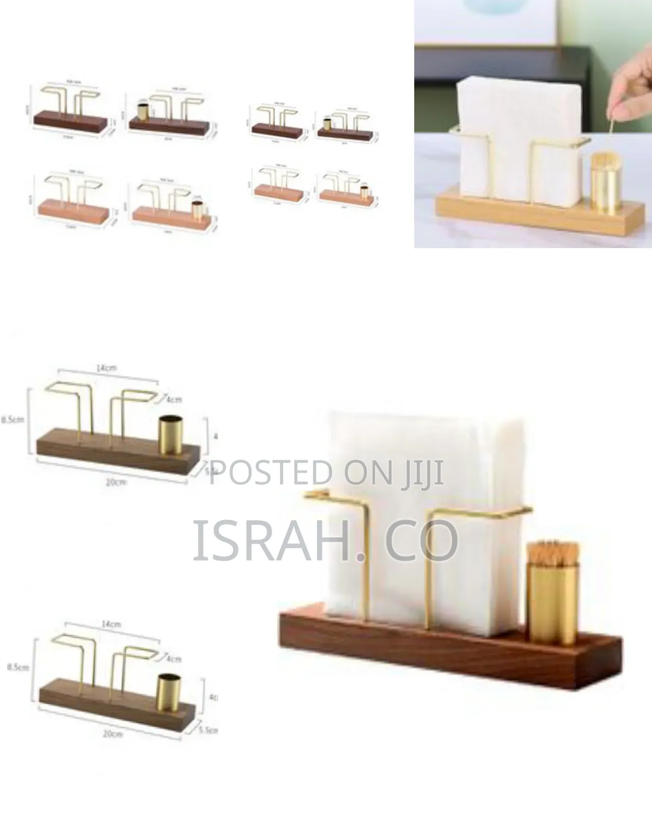 1pc Solid Wood Creative Vertical Tissue Storage Rack