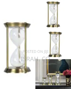 18*10cm Sand Timer Rotating Hourglass Brass Tone 15 30 60 Minutes