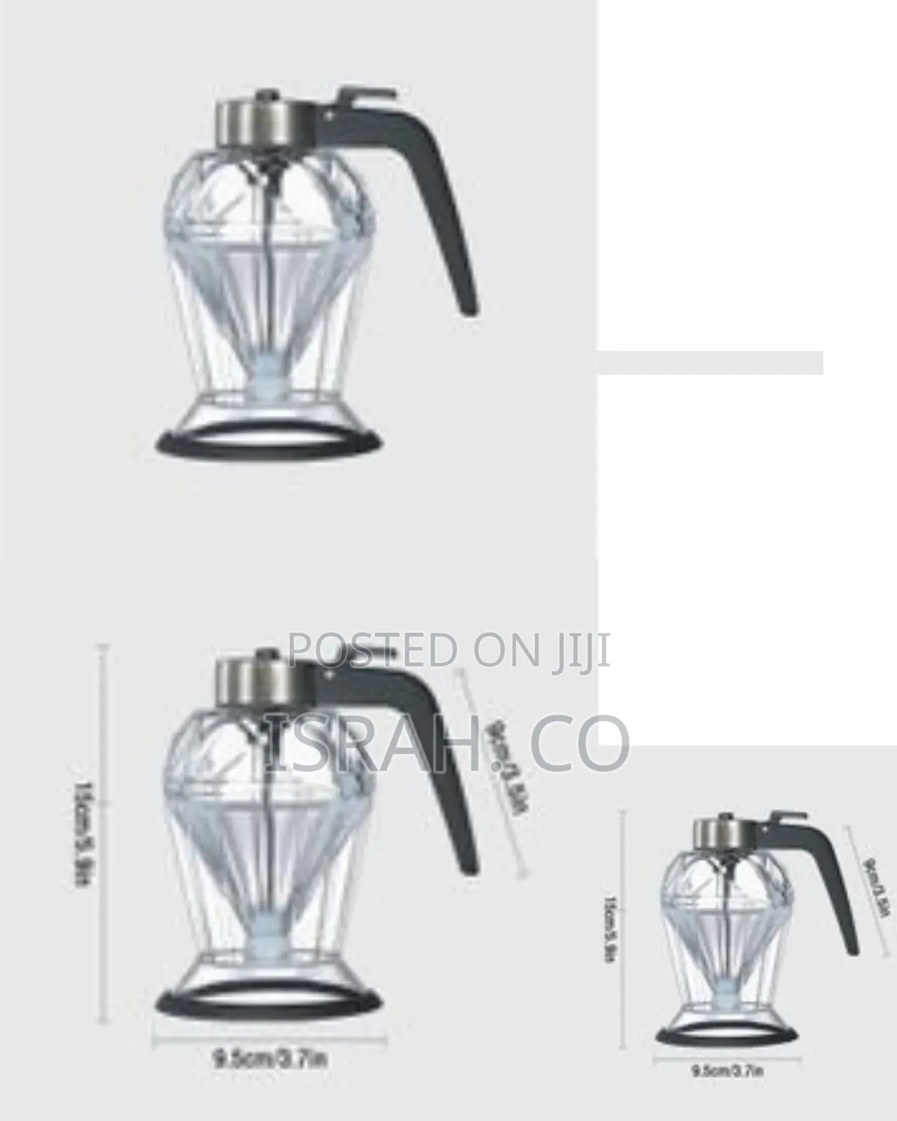 Diamond Appearance Drip Dropless Glass Honey Jar With Syrup Dispenser