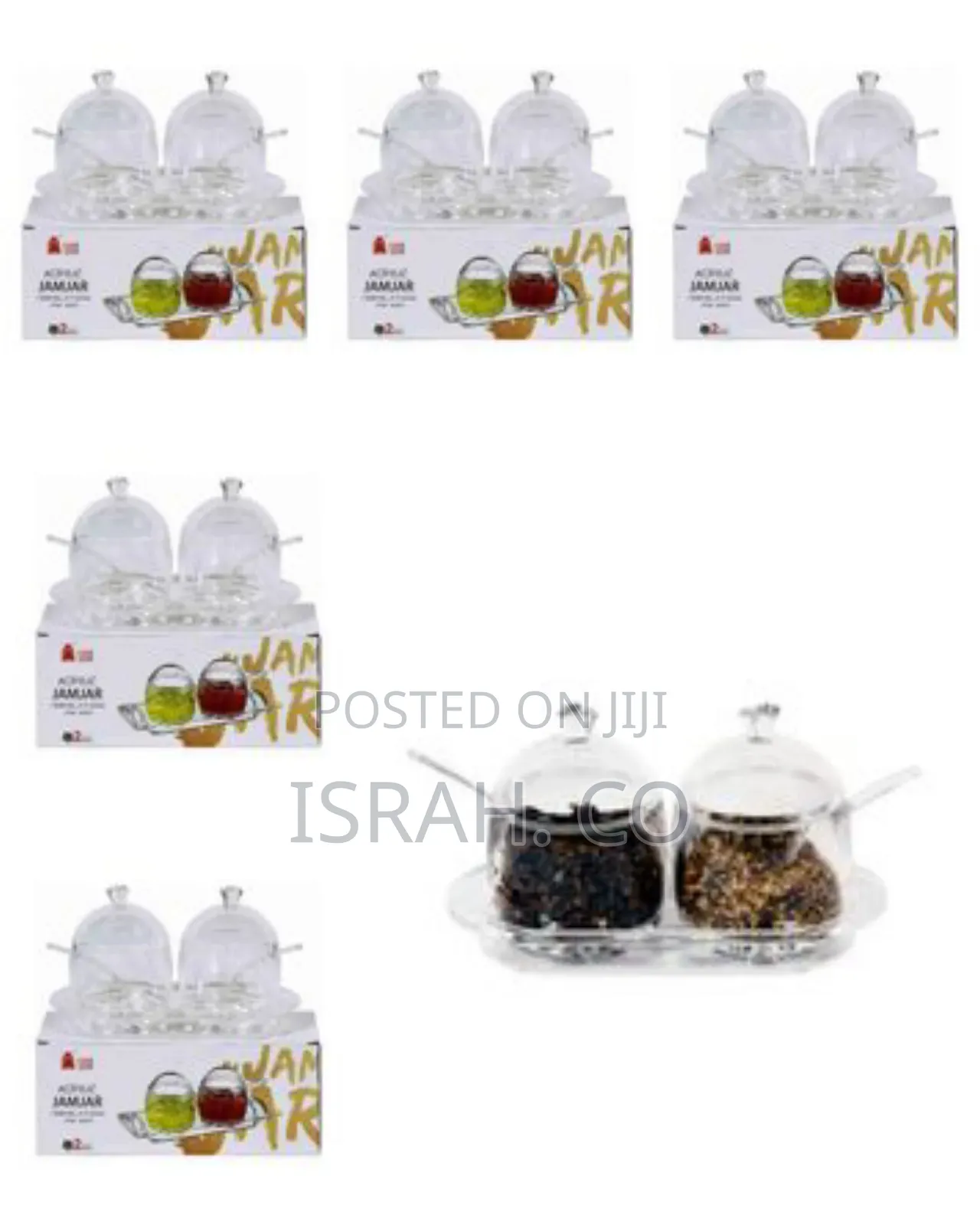 Acrylic Spice Jar Kitchen Storage Bottle Salt Jar Sugar Bowl Box Set