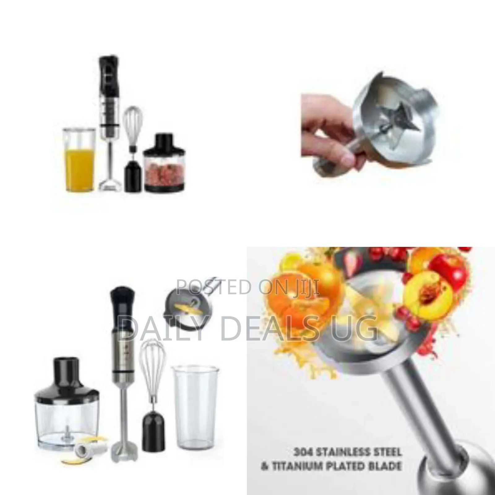 4-in-1 Hand Blender With Whisk and Mincer