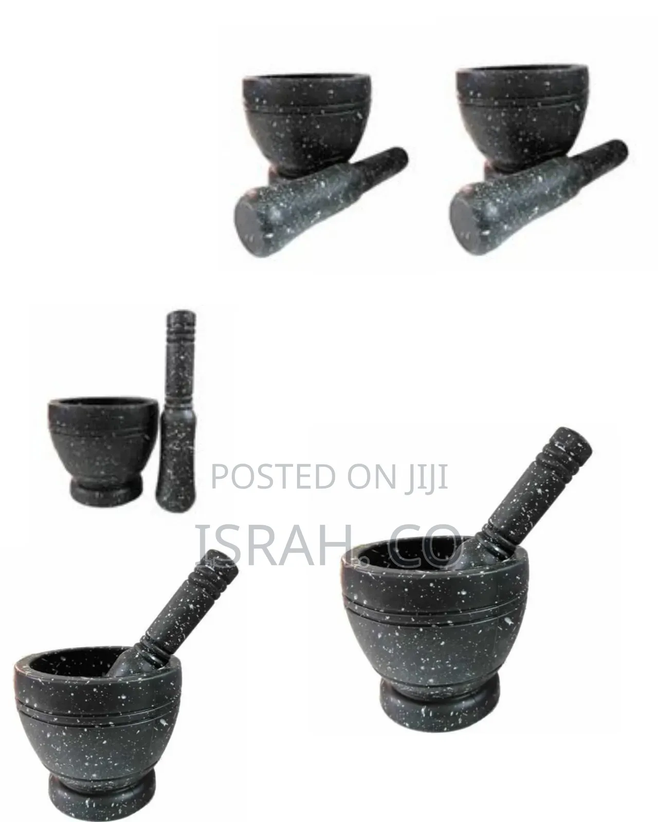 Spice Grinding Granite Mortar And Pestle-black